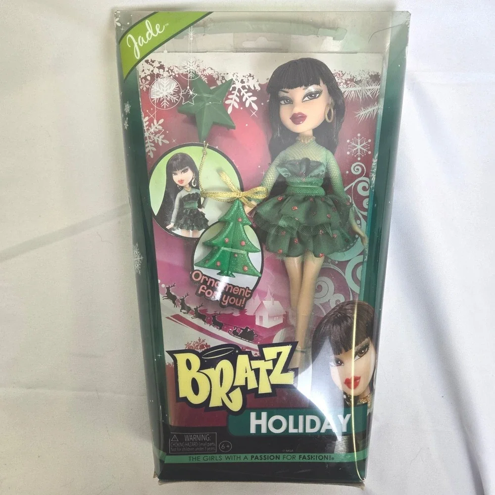 Bratz Holiday Jade Doll 515296 Collectible, New Open Box, Box Damaged Taped